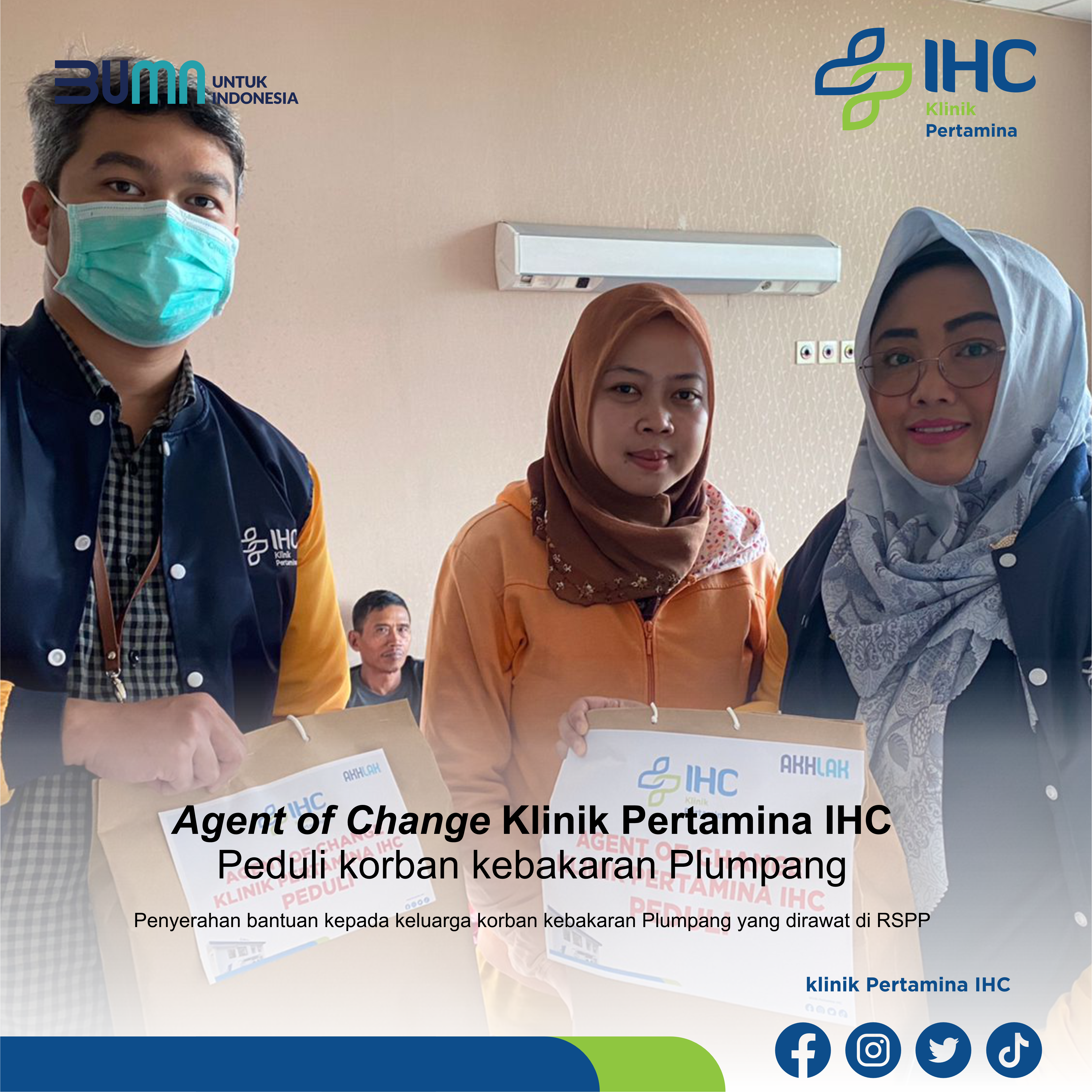 Klinik Pertamina IHC Peduli Korban Kebakaran Plumpang