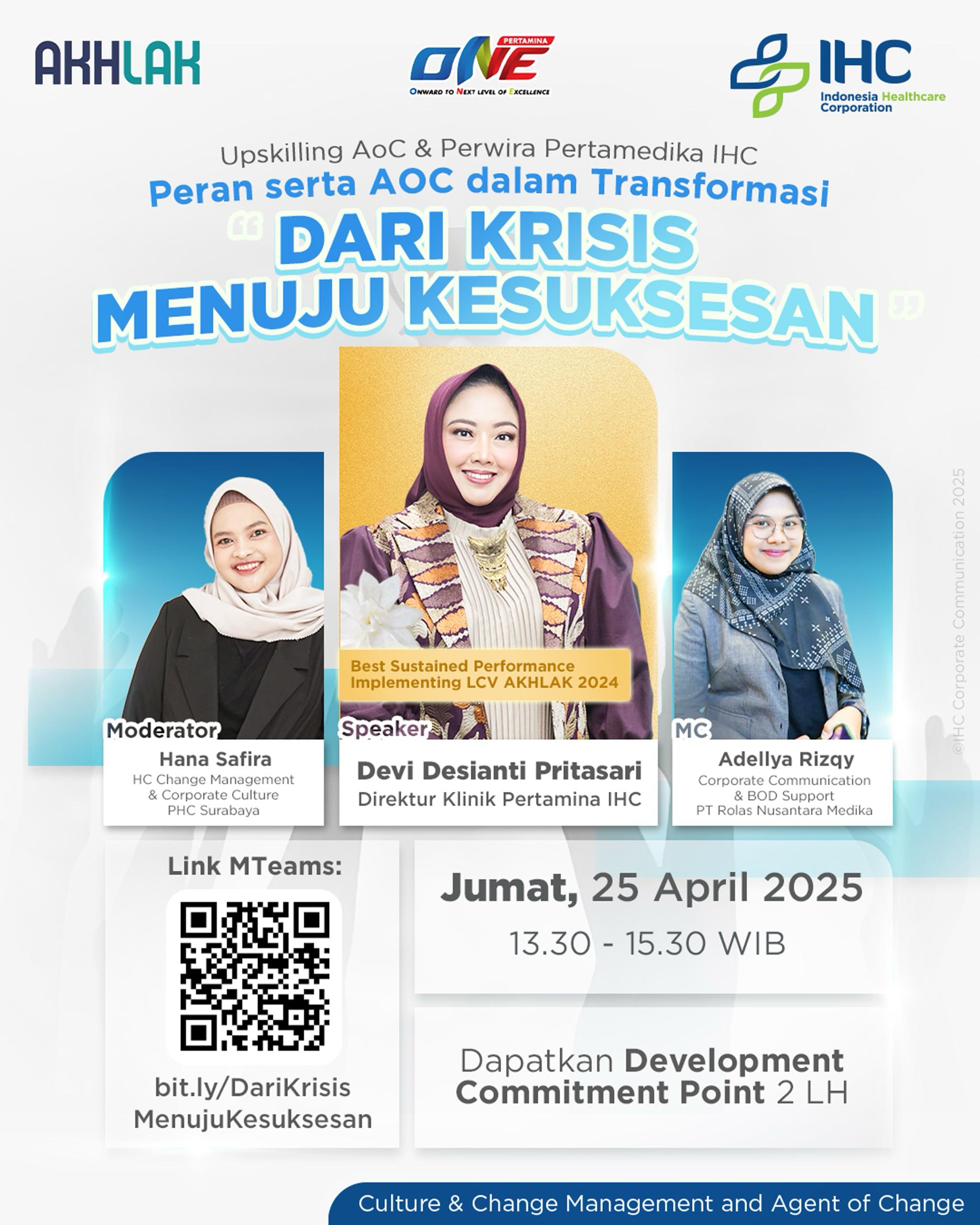 Webinar Peran Serta AOC dalam Transformasi: Dari Krisis Menuju Kesuksesan