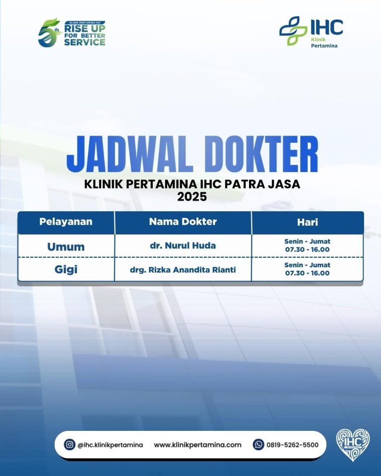 Jadwal Klinik Pertamina IHC Patra Jasa